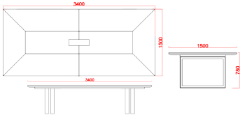 ESR-340 Rectangular Meeting Table