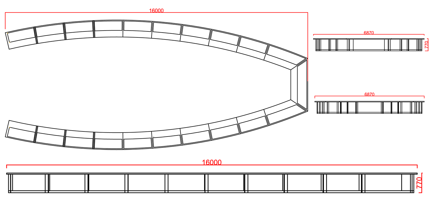 ESU-1600 U-Shape Meeting Table