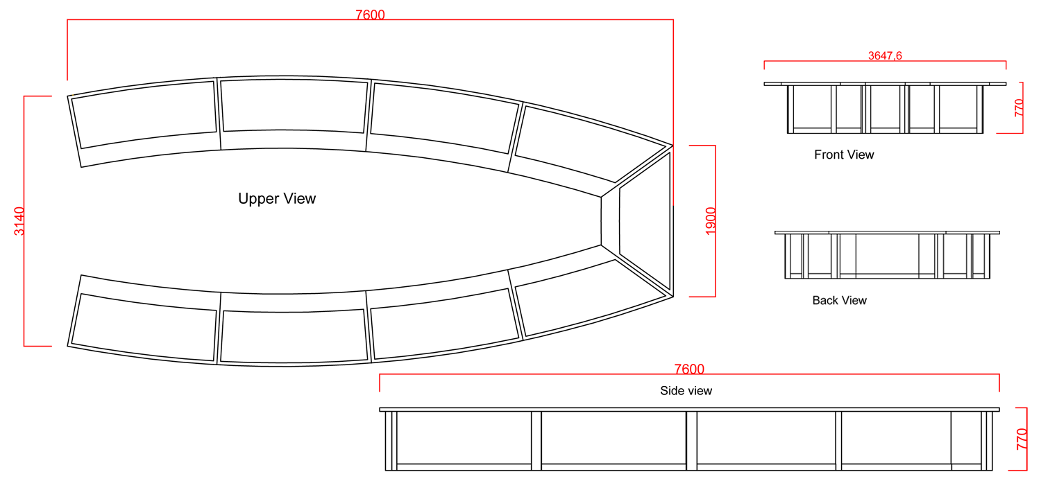 ESU-750 U-Shape Meeting Table