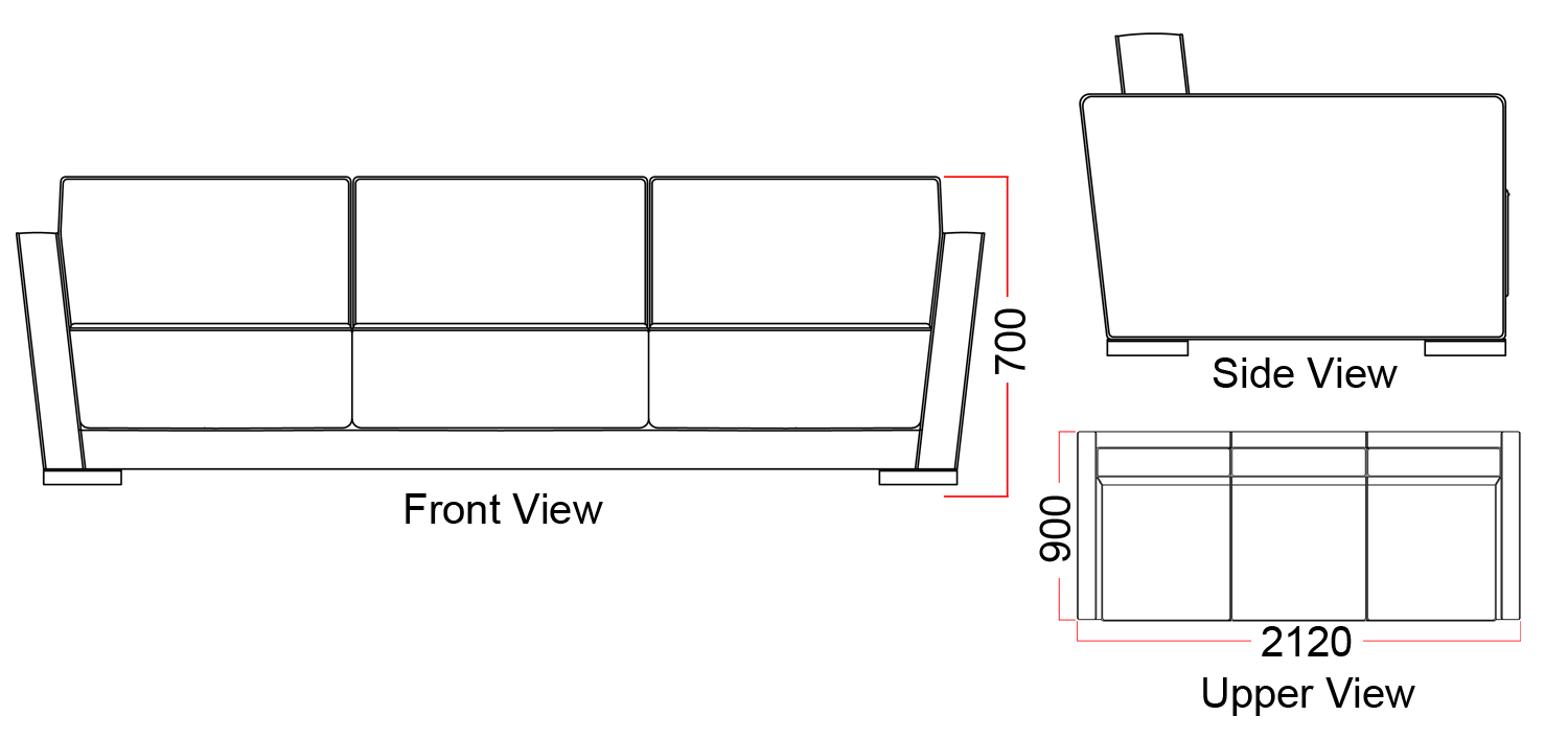 Three Seater Sofa D-SO3