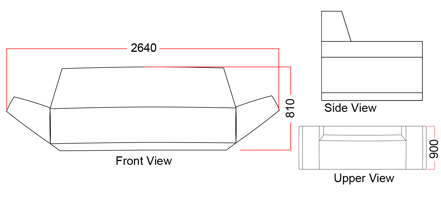 Three Seater Sofa Q-SO3
